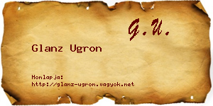 Glanz Ugron névjegykártya